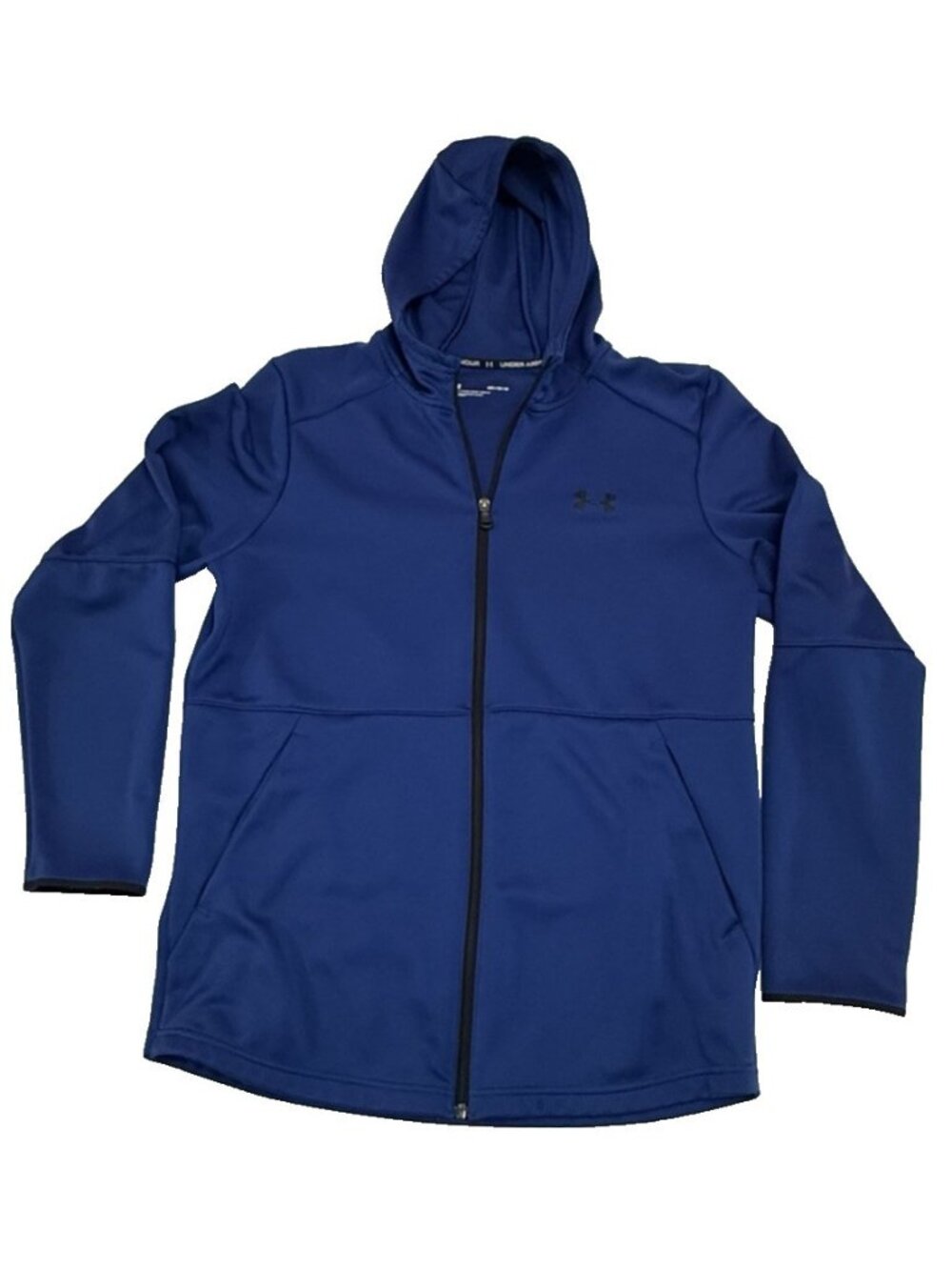 Under Armour Mens Medium Blue Full Zip Hoodie Jacket Loose ColdGear Athletic